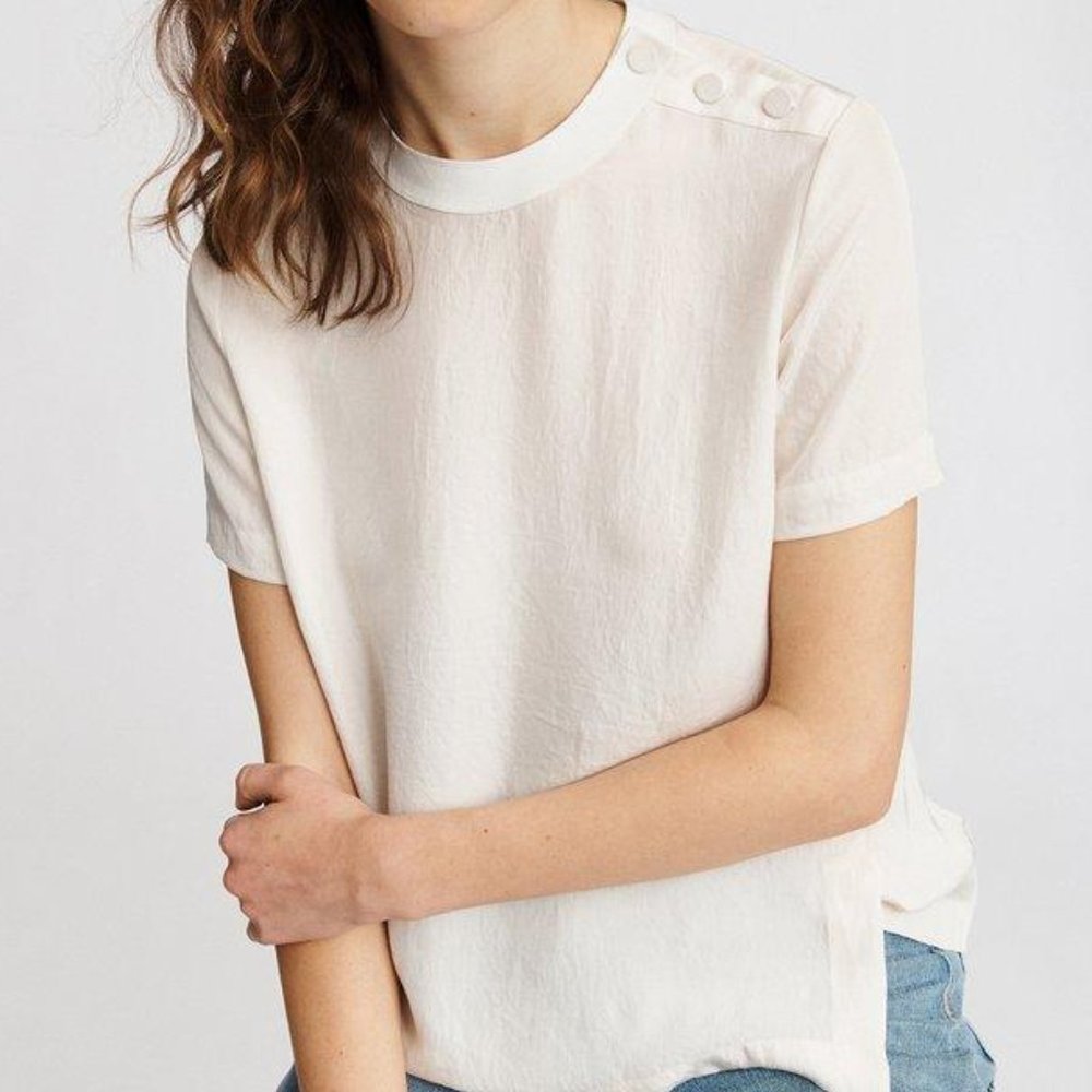 rag & bone Aiden Tee - S - Antique White
